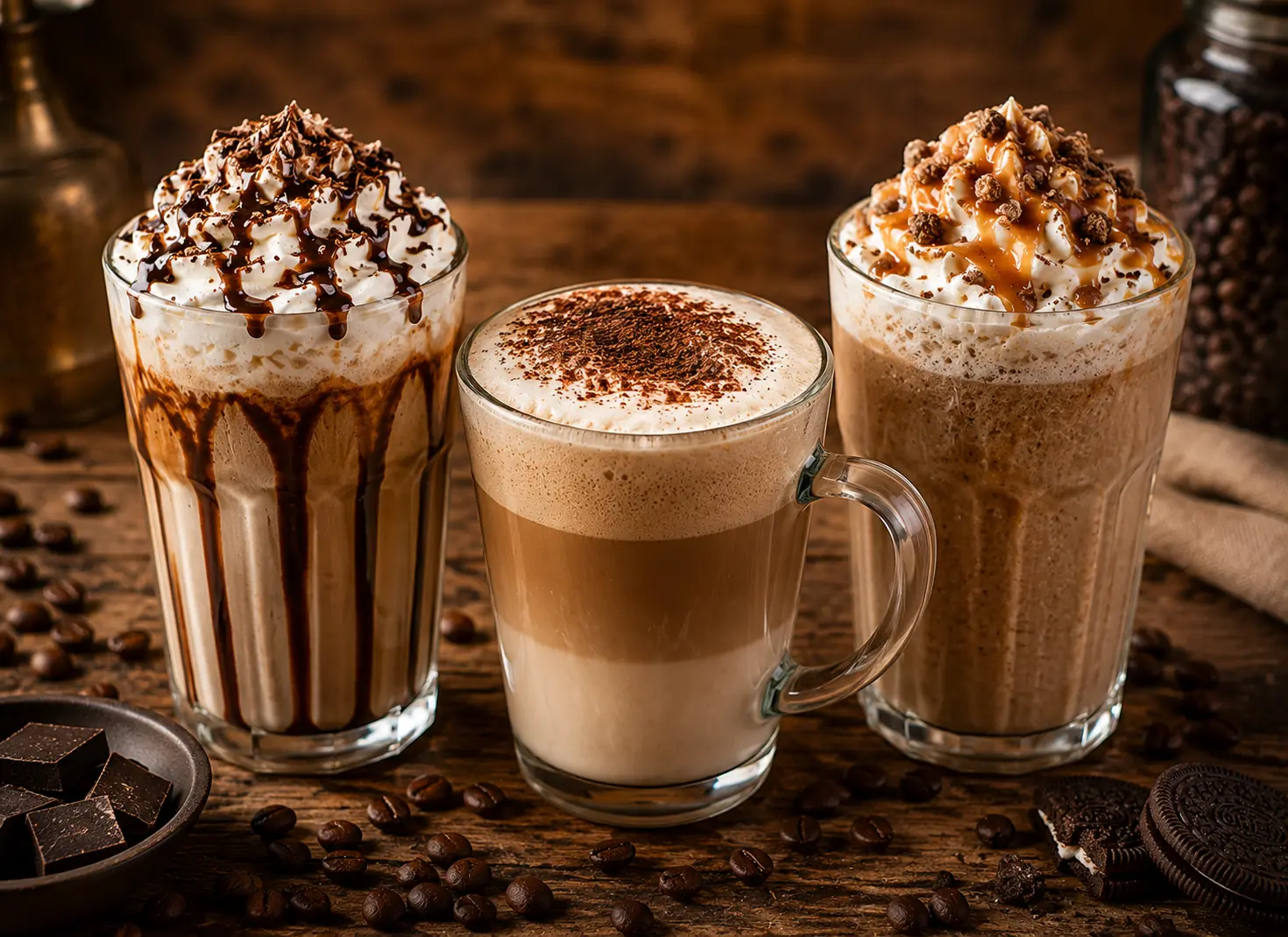 Cold and hot coffee beverages